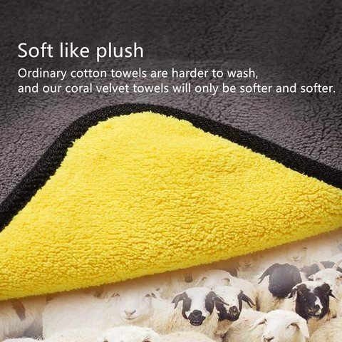 40*40 cm 800gsm Double Sided Polishing Absorbent Microfiber Towels Cleaning Cloth