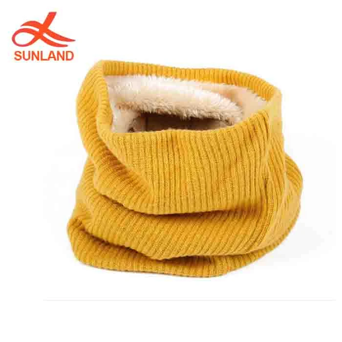 4451 newspring unisex knit infinity scarf soft thick women neck warmer with faux fur circle loop scarf