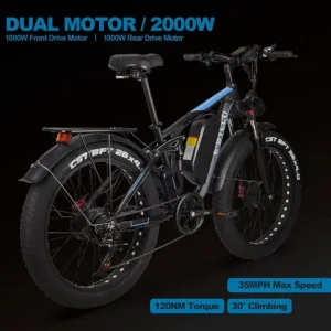 48v 1000watt dual motor powerful electric bikes fast speed long range dirt ebike big fat tire mtb e-bike mountain bicycles 26