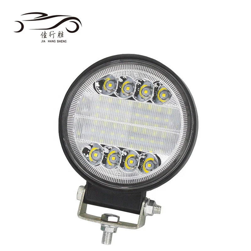 4inch Round Led Work Light 6000k With Yellow Ring 72W Spot Beams Flood Driving Lamps 12V 24V Car DRL
