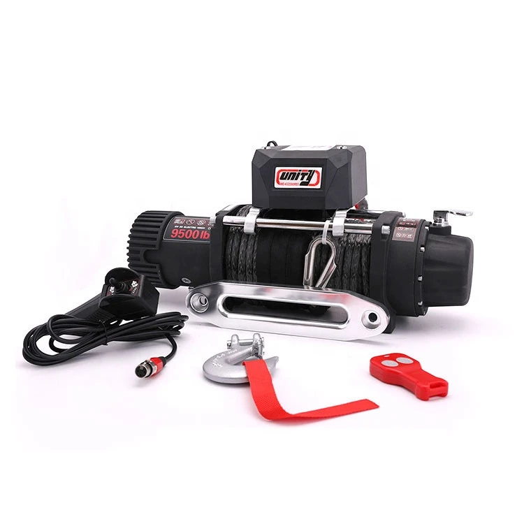 4x4 Off-road 9500lbs 12/24V Electric Car Winch with Synthetic Rope