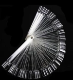 50 False Display Nail Art Product Fan Wheel Polish Practice Color Pop Tip Sticks Clear Nail Art Stickers Artificial Fingernails