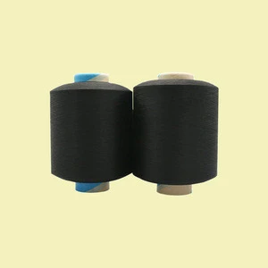 50D/48F+20D black ACY polyester covered spandex yarn