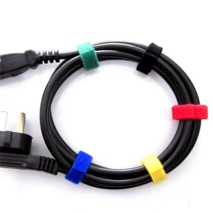 50Pcs Reusable Black Cable Cord Nylon Strap Hook Loop Ties Tidy Organiser Tool Hook Loop Cable Ties
