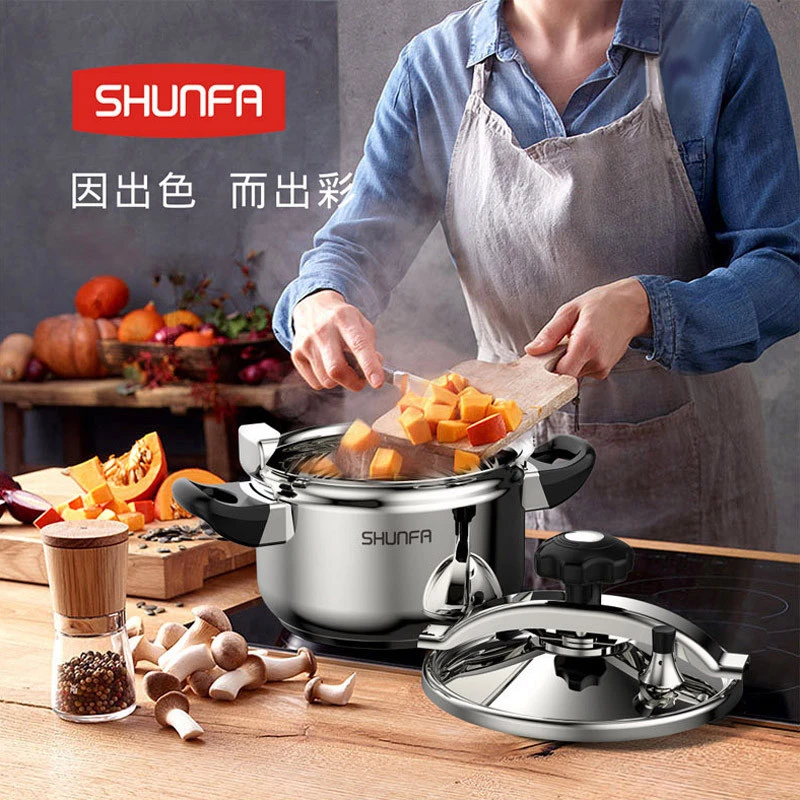 5L Stainless Steel  Commercial Gas Cooking Rice In Industrial Wholesale 304 Stainless Steel Explosion-proof Pressure Cooker
