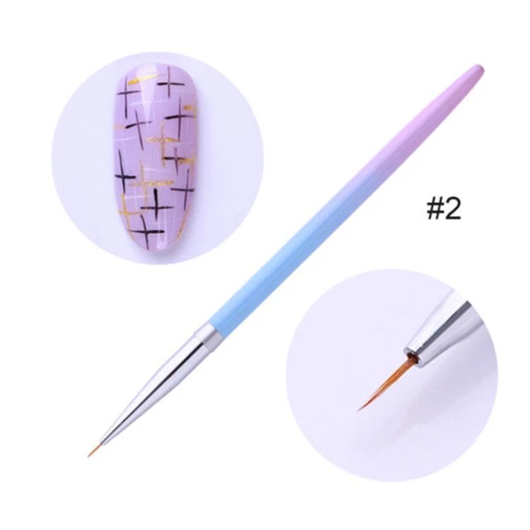 5PCS Nail Art Brushes Set Acrylic UV Gel Glitter Drawing Painting Brushes