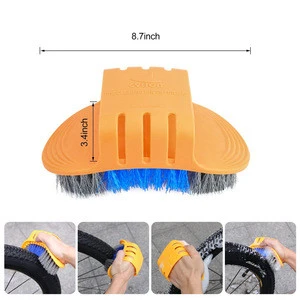 6 PCS Bicycle Clean Brush Kit, Cleaning Tools Chain Crank Tire Sprocket Cycling Bike Cleaning Brush
