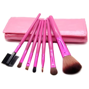 7PCS Makeup Brush Cosmetic Gift Set Travel Portable Brush Set