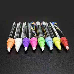 8 colors glowing sticks marker pen fluorescent liquid chalk marker pen
