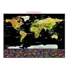 82x59cm big size Deluxe Edition Scratch Map With Scratch Off Layer Visual Travel Journal World Map for travel