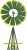 Import 8&#39; feet Outdoor Windmill garden Decoration Weather Resistant WindMill Backyard, Green from China