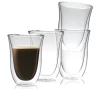 8oz 12oz 15oz hand made Caffe double wall  glass coffee tea milk cup Latte Espresso Cappuccino glass coffee mug
