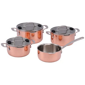 AAA new arrival high quality induction copper sauce pan stock pot