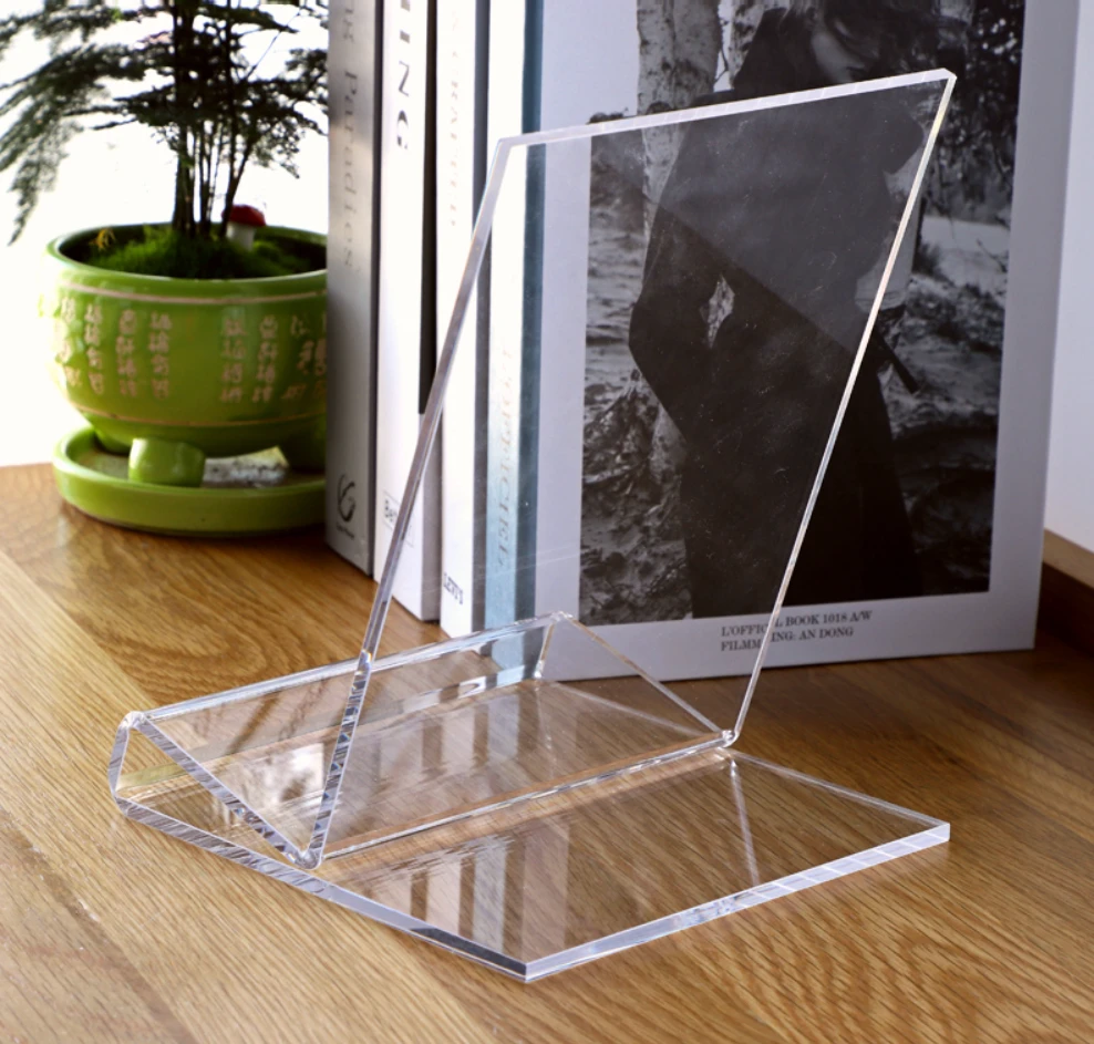 Acrylic desktop book stand holder rack