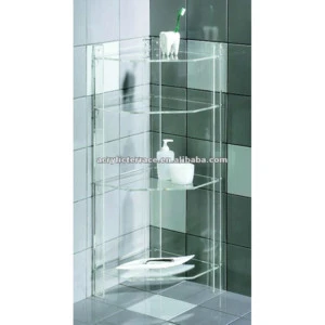 Acrylic Lucite Clear Bathroom Corner Shelf