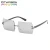 Import Ad clear color lady fashion rimless metal rectangle sunglasses from China