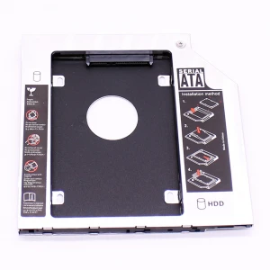 Aluminum 2nd HDD Caddy 9.5mm SATA 3.0 Optibay Hard Disk Drive Box Enclosure DVD Adapter Case 2.5 SSD Caddy HDD For Laptop