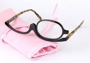 Amazon 2019 top seller flip down lens folding cosmetic womens reading glasses for sale