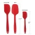 Import amazon hot sale 3 pcs BPA free non-stick heat resistant premium kitchen red silicone spatula set for cooking baking and mixing from China