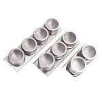 amazon hot sell kitchen metal magnetic stainless steel seasoning salt pepper spice jar shaker set