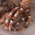 Import Amazon Top Sell Agate Bohemian Gemstone Bracelet Yoga Leather Handmade Wrap Adjustable Friendship Jewelry from China