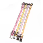 Amigo Floral Cute Soft Comfortable Custom Dog Collars Safety Quick Release Luxury Pet Collar For Small Medium Large Dogs