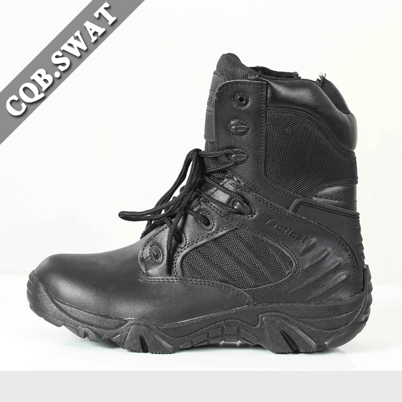 Anti-crack Wholesale Work boots Trendy Military Tactical Boots With Zipper