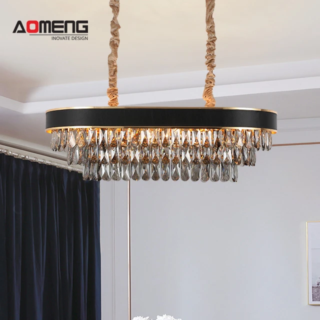 AOMENG Dinner Room Crystal Light Luxury Cristal Lamps Welles Clear Crystal Chandeliers Prism Antique Hanging Lamp