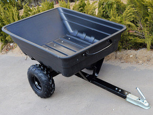 ATV 2 Wheels garden Dumping Box Trailer