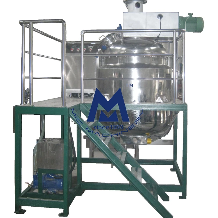 Auto Shampoo Toothpaste Mixing Production Line Peanut Butter Syrup Ointment Vacuum Homogenizer Mixer