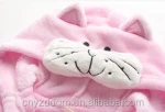baby bathrobe/ flannel baby animal shape bathrobe/2015 new design baby bathrobes