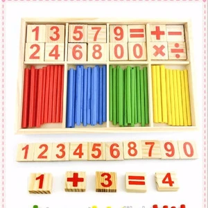 Baby DIY Early educational wooden mathematical calculations game stick toys