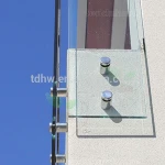 Balcony frameless glass railing by standoff glass balustrade glass railing