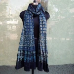 Beautiful prints of cotton hand block printed handmade ajrakh scarfs