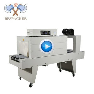 Bespacker BSE-4535 automatic PE film heat shrink tunnel packing water bottle wrapping shrink sleeve cutting packaging machines