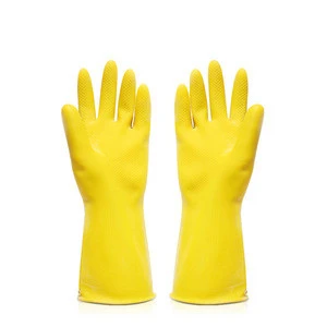 Best selling alkali and acid resistant full of toughness free cleaning household rubber gloves