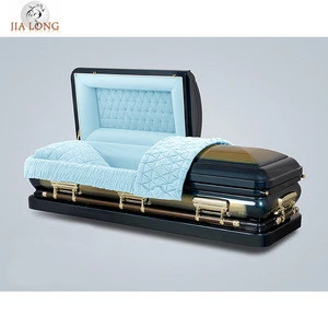 Best selling American style 18 gauge steel copper brushed casket/coffin/metal coffin with heritage bronze finish