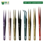 BESTOOL stainless steel Mink eyelash extension tweezers professional Volume Eye Lashes Tweezers make up tool eyebrow tweezer