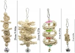 Bird Parrot Chewing Toys Hanging Bell Pet Bird Cage Hammock Swing Toy Hanging Toy