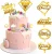 Import Birthday Cake Top Hat Happy Birthday Cake Decoration Party Props Golden Glitter Happy Birthday from China