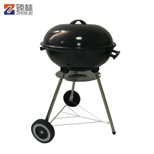 Black enamel metal kettle bbq grill small barbeque grill