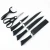 Import Black Non-stick Knives set of 6pcs PP Handle Chefs Knife Cleaver Carving Paring Knife Peeler Shears Scissors Clipers from China