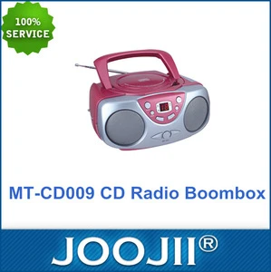 Black Portable CD Radio Boombox CD Player Use For Home FM / AM Radio
