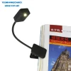 Black Soft Flexible Metal Hose Neck Twist LED Clip Book Light