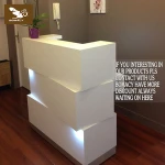 Bomacy Hot Sale Modern White Simple Business Design salon Furniture reception desk