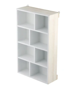 Bookshelf 4-Tier Wood Bookcase 8 Cube Modular Storage Organizer Cabinet