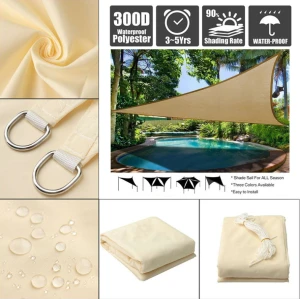Brown Retractable Pergola Canopy Shade Cover Slide on Wire Hung Canopy Replacement Shade Cloth Wave Shade Sail Awning