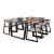 Import BTB nordic furniture solid wood modern dining table set 6 chairs from China