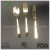 Import Bulk Biodegradable gold coated plastic Cutlery Included Dinner Spoon Fork Knife Dessert Spoon And Fork from China