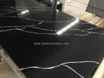 Calacatta Black Quartz Engineered Stone Solid Surface Black Quartz Quartz Slabs Wholesale